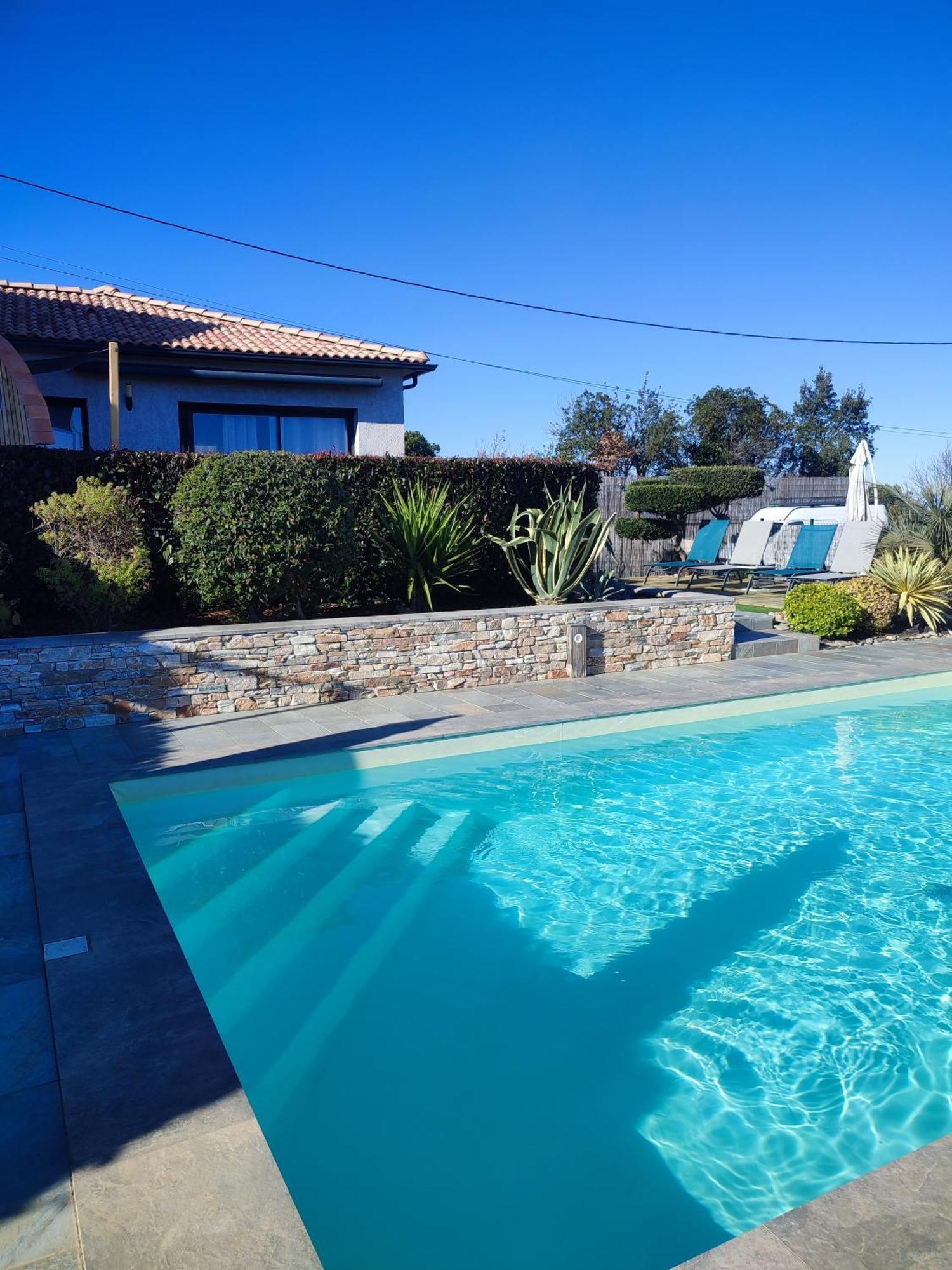 Cote Et Mer - Appartement Haut Standing Dans Villa Avec Piscine Et Vue Mer Taglio-Isolaccio Exterior foto